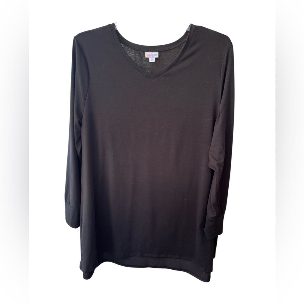LuLaRoe Black Long Sleeve V-Neck Top